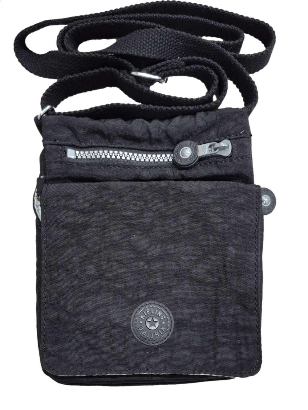Kipling Black Eldorado Crossbody Bag Multi-Pocket Travel Purse